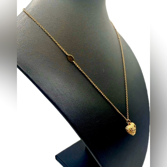 Juicy Couture Gold Tone Heart Necklace w/Crystals, Very Good Preowned Cond, Vtge - Picture 2 of 6